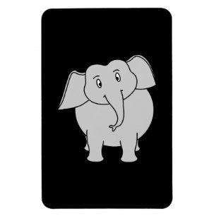 Grå Elephant. Magnet