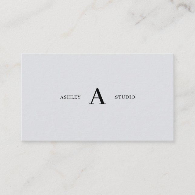 Grå Enkla Minimalistiska Professionella Affärskort Visitkort (Framsida)