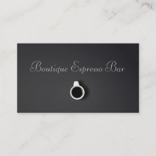 Grå espressopubcoffee shop - visitkort