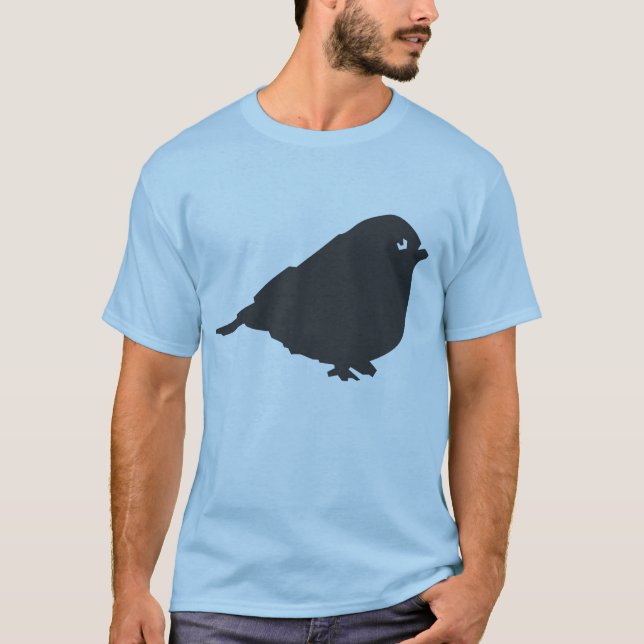 Grå fågellogotyp t-shirt (Framsida)
