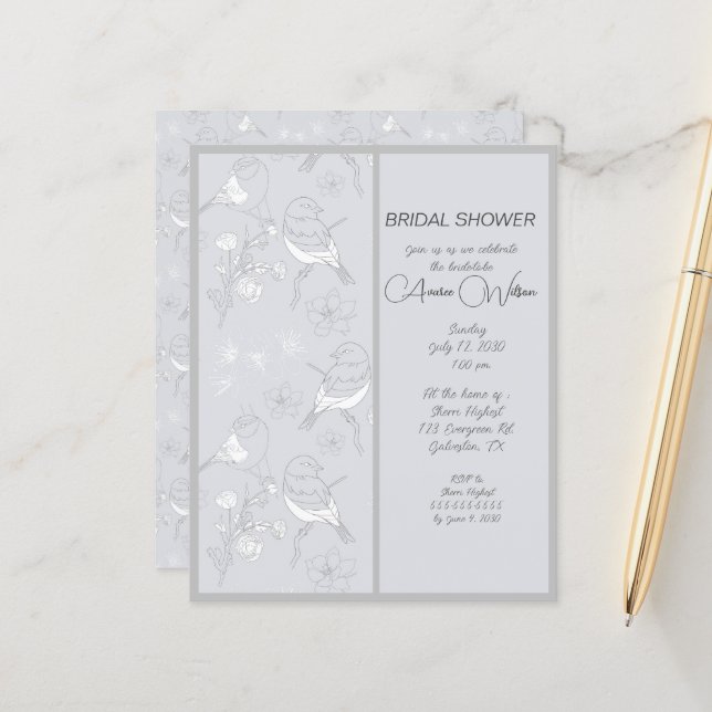 Grå Fåglar På Grå Bakgrund (Fram/Back In Situ)