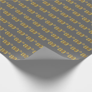 Grå, Falskt Guld 80:e (Åttionde) Händelse Presentpapper