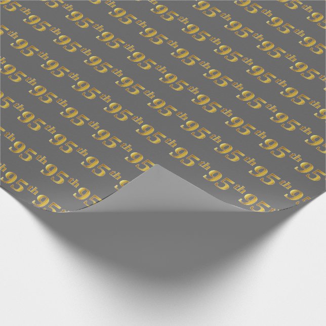 Grå, Falskt Guld 95:e (Nittiofemte) Händelse Presentpapper (Hörn)