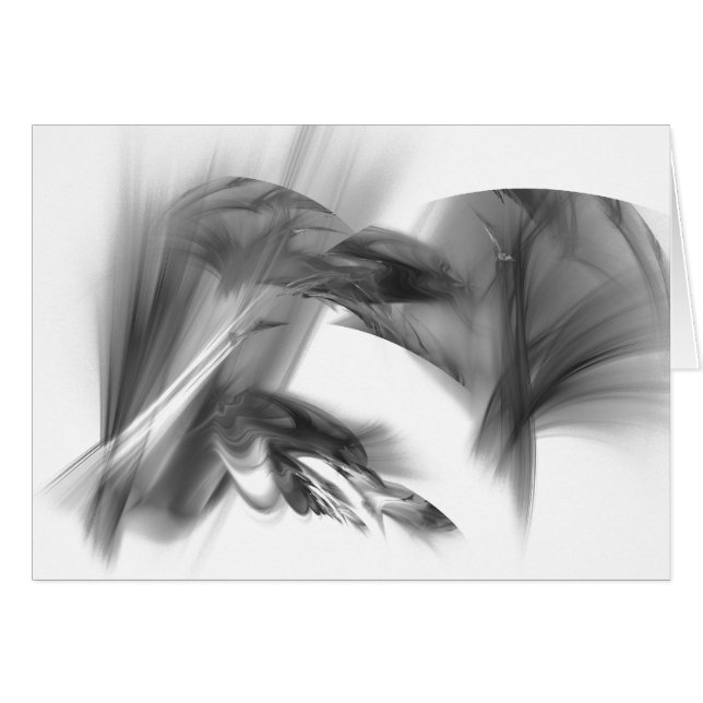 grå färg 1 hälsningskort (Framsidan Horizontal)