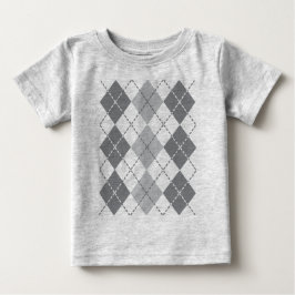 Grå färg Argyle Tee Shirt