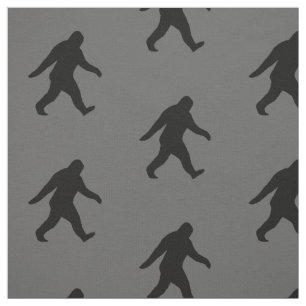 Grå färg för Bigfoot Silhouettesmönster och sv Tyg