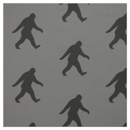 Grå färg för Bigfoot Silhouettesmönster och svart Tyg