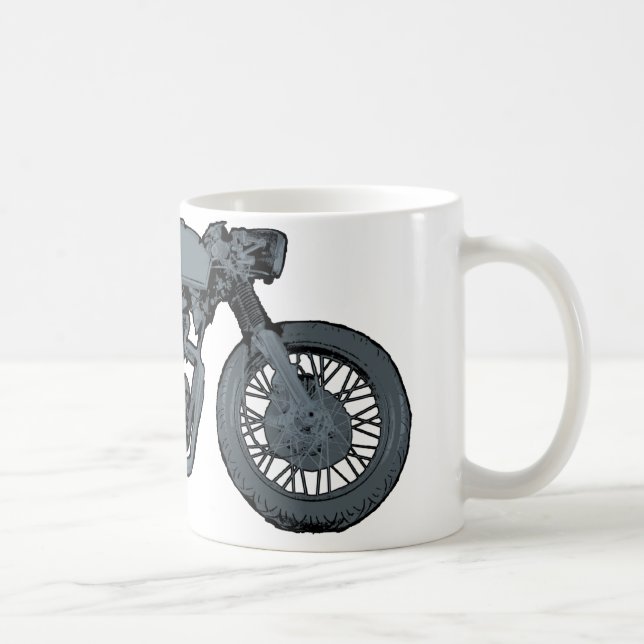 Grå färg för CafeRacerklassiker Kaffemugg (Höger)