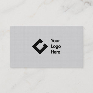 Grå färg för klassikerFauxlinne med logotypen Visitkort