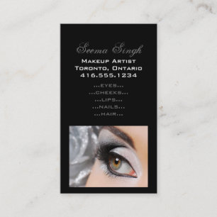 Grå färg för MakeupSmokey öga Visitkort