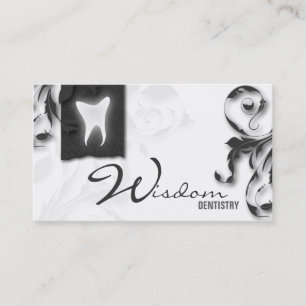 Grå färg för Monogram för tandläkarevisitkort Visitkort