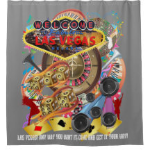 Grå färg för samling för Las Vegas duschgardin