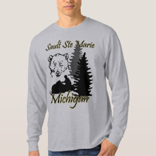 Grå färg för Sault Ste Marie Michigan Tröja