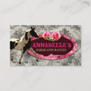 Grå färg för vintage för ranch för GC"AnnaBel Visitkort