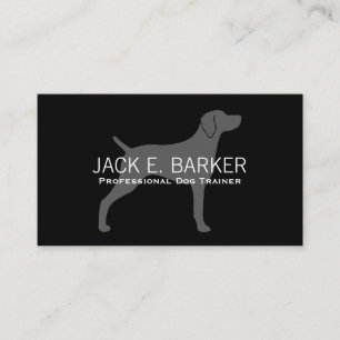 Grå färg för Weimaraner hundSilhouette på svar Visitkort