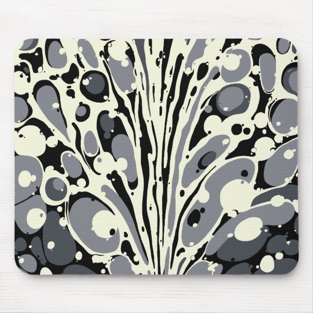 Grå färg marmorerade Mousepad Musmatta (Framsidan)