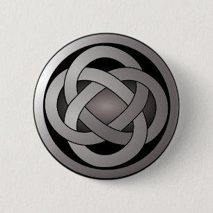 Grå färg och svart, Celtic Knot. Knapp