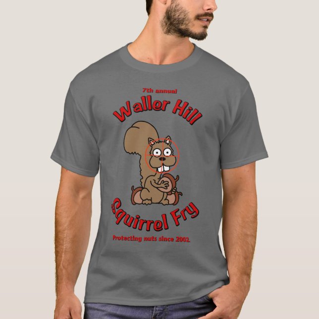 Grå färg SquirrelFry09 T-shirt (Framsida)