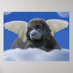 Grå färgängel poster