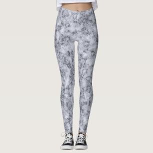 Grå färgblåttmarmor leggings