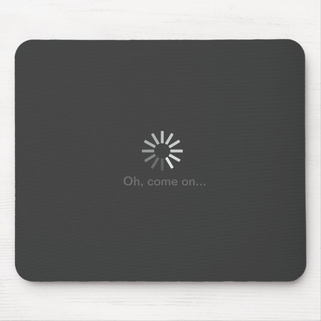 grå färgdator som laddar symbolmousepad musmatta (Framsidan)