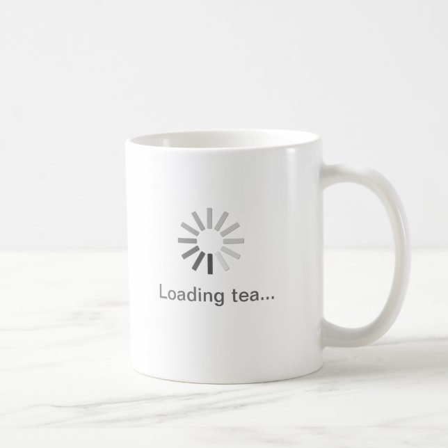 grå färgdator som laddar symbolmuggen kaffemugg (Höger)