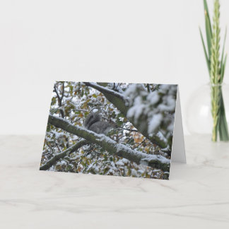 Grå färgekorrejulkort helgkort