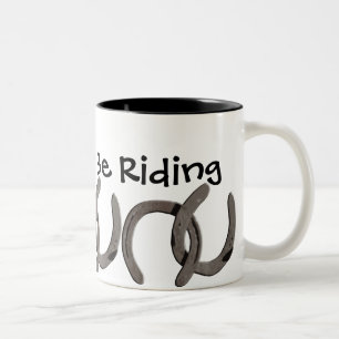 Grå färghästen skor mig skulle rider ganska mug Två-Tonad mugg