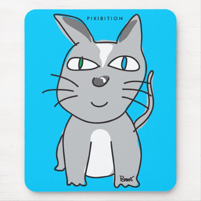 Grå färgkattunge Mousepad Musmatta (Framsidan)