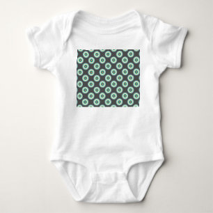 Grå färgkombinationen cirklar t shirt