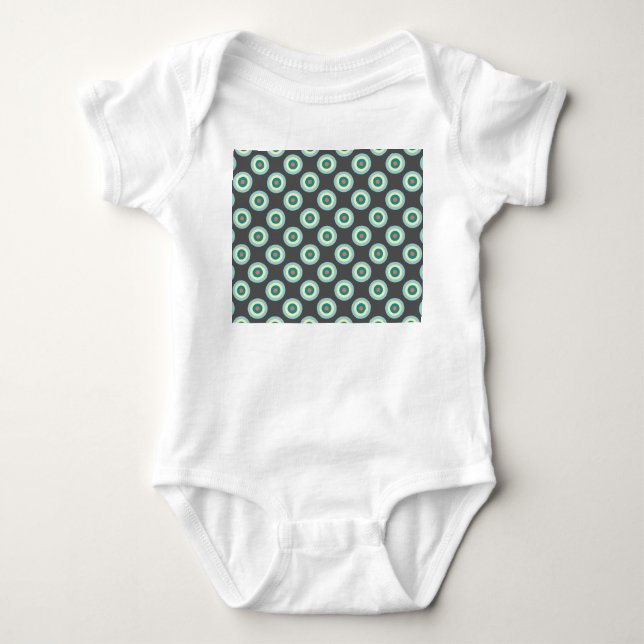 Grå färgkombinationen cirklar t shirt (Framsida)