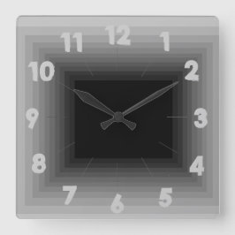 Grå färgoändlighetsdesignen tar tid på 4 fyrkantig klocka