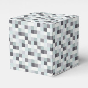 Grå färgPIXELmönster Presentaskar
