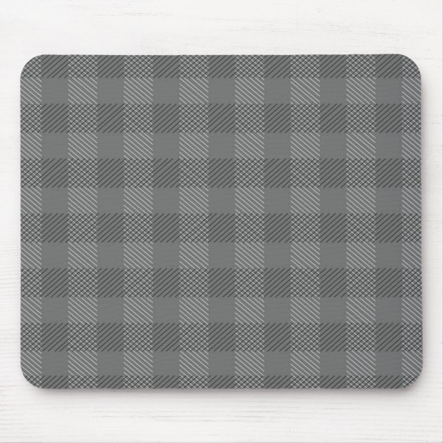 Grå färgpläd Mousepad Musmatta (Framsidan)