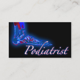 grå färgprofessionell: podiatrist visitkort