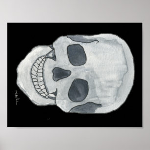 Grå färgskalle 11" x 8,5", poster