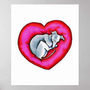 Grå färgSnugglekryp Poster