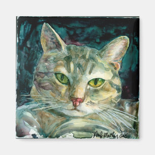 Grå färgtabby kattmagnet magnet