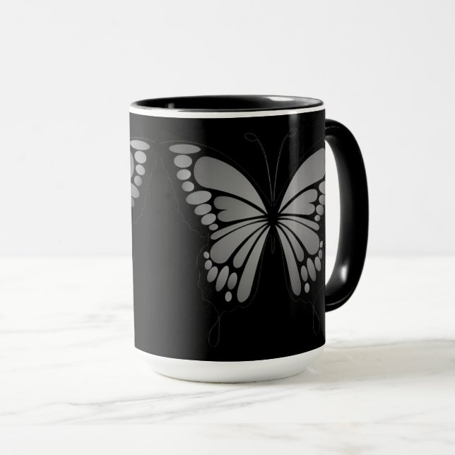 Grå Fjäril Mugg (Framsida höger)