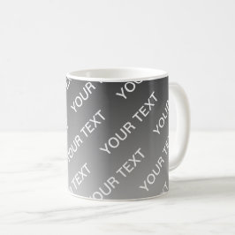 Grå (föränderlig färg) Ombre & textmönster Kaffemugg