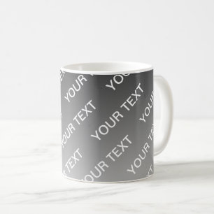 Grå (föränderlig färg) Ombre & textmönster Kaffemugg