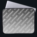 Grå (föränderlig färg) Ombre & textmönster Laptop Fodral<br><div class="desc">Modernt utseende,  anpassningsbar design,  redigera som du vill!</div>
