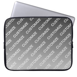 Grå (föränderlig färg) Ombre & textmönster Laptop Fodral