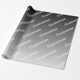 Grå (föränderlig färg) Ombre & textmönster Presentpapper