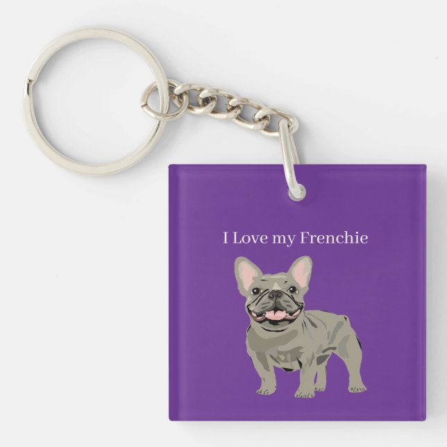 Grå fransk bulldogg, jag älskar min fransmannen (Framsidan)