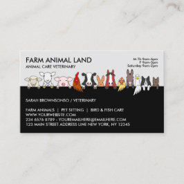 Grå gårdsdjur tidbokning besök veterinär visitkort