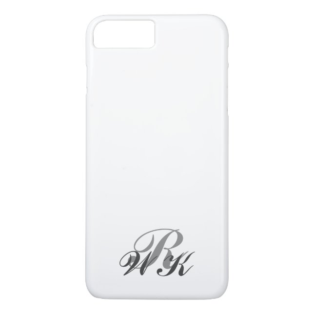 Grå & Genomskinlig Monogram iPhone 7 Plus Case-Mate iPhone Skal (Baksida)