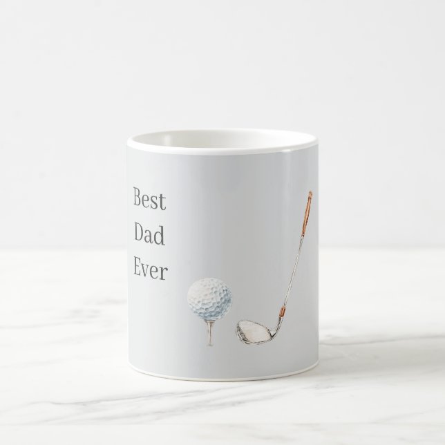 Grå golfklubbsboll Bästa pappa Kaffemugg (Center)