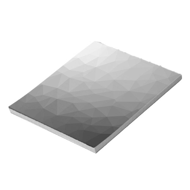 Grå Gradient Geometriskt Nätmönster Anteckningsblock (Roterad)