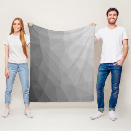 Grå Gradient Geometriskt Nätmönster Fleecefilt